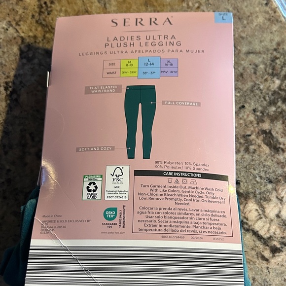 3 pair Serra Ladies Ultra Plush Lucious warm Velour Leggings 1 pr NWT, 2 EUC - Picture 2 of 6